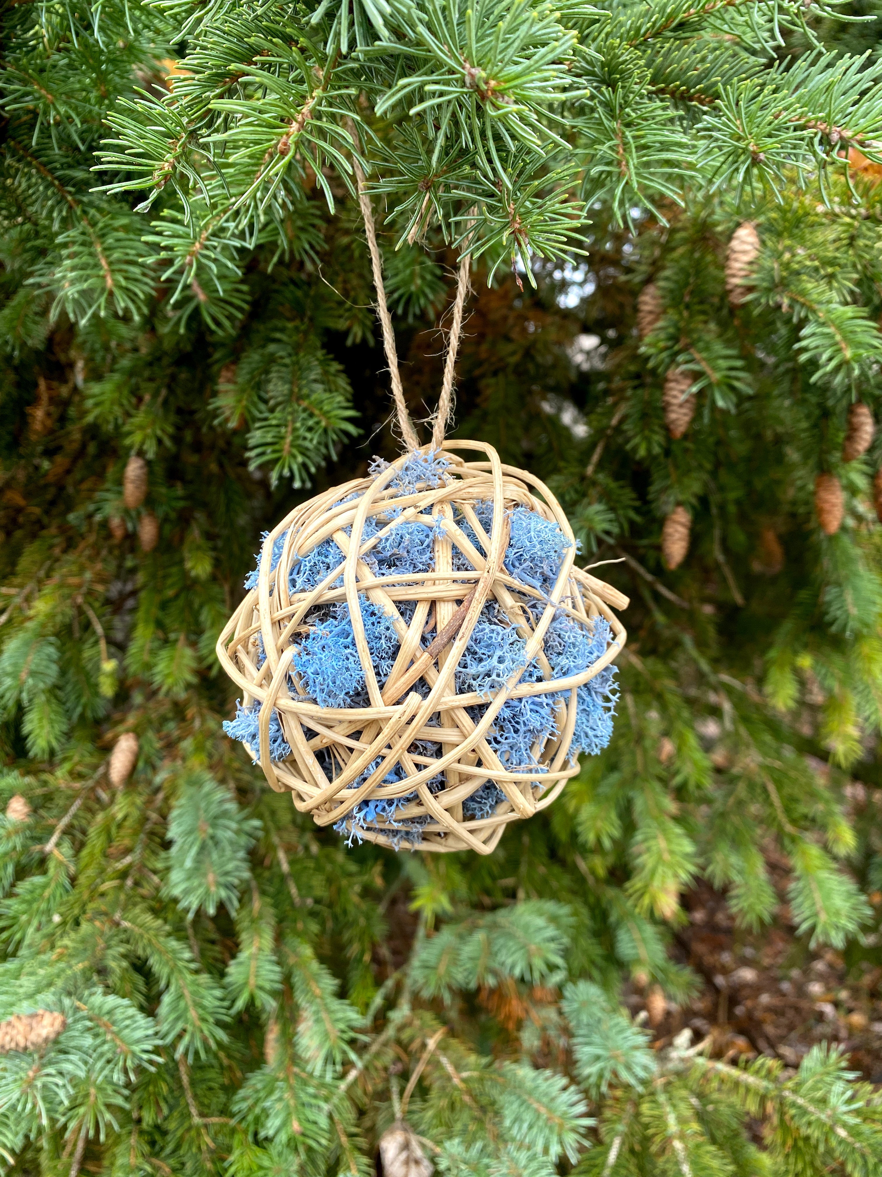 Natural Moss Ornaments (6 pack)